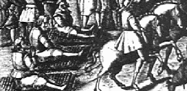 Conspirators being drawn through streets